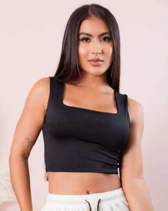 crop top negro